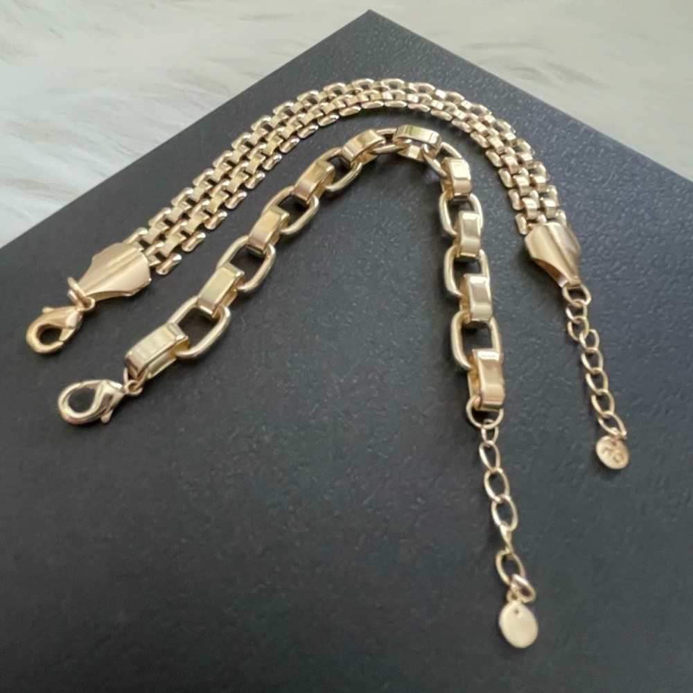 18K Gold Plated Over Brass Watch Band Link
Bracelet Bundle NWOT - Picture 2 of 8